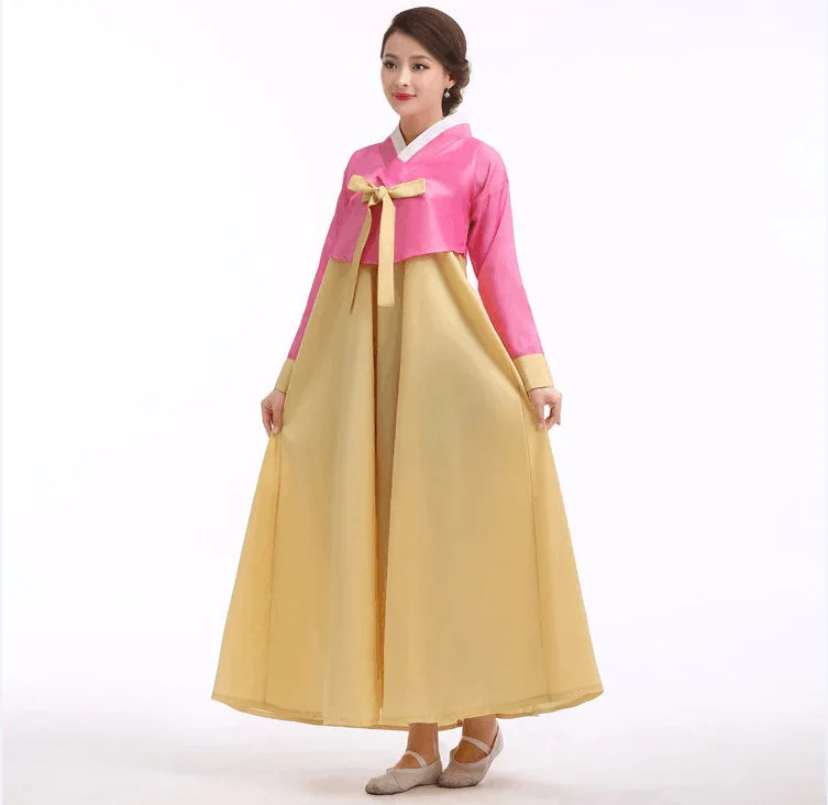 

In 2018 this big long costume adult Korean costumes ethnic clothing Korean traditional dance Korean female models