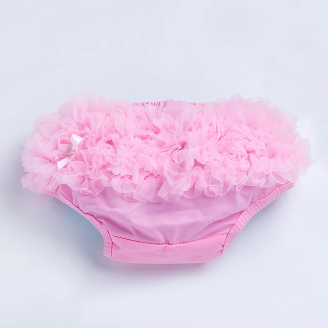 Bombachos de algodón para bebé, bragas con volantes para bebé, 15 colores, lindos calas de pañales para bebé, tutú corto PP de silicona sólida Reborn - Imagen 4