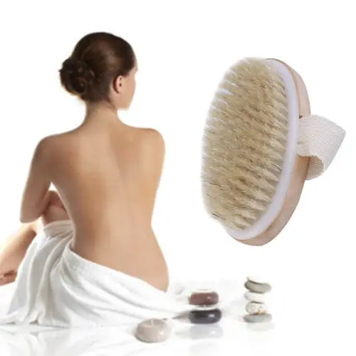 

2019 New Hot Hand Grip SPA Bath Wooden Brush Exfoliating Bath Shower Skin Care Body Scrub Bristles Brushes