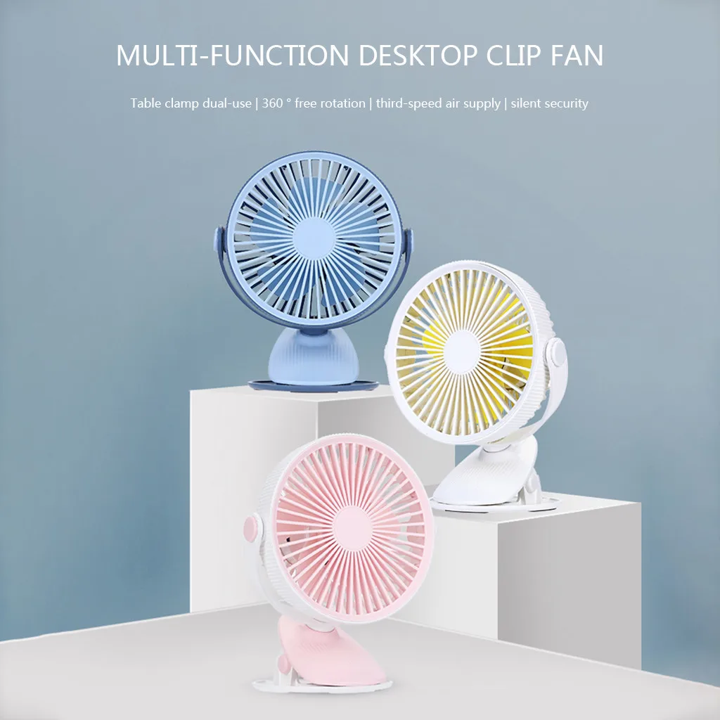 

2019 high quality hot USB Desktop Fan Mini Portable Clip Fan with Rechargeable Battery Quiet Table Fan Purchasing