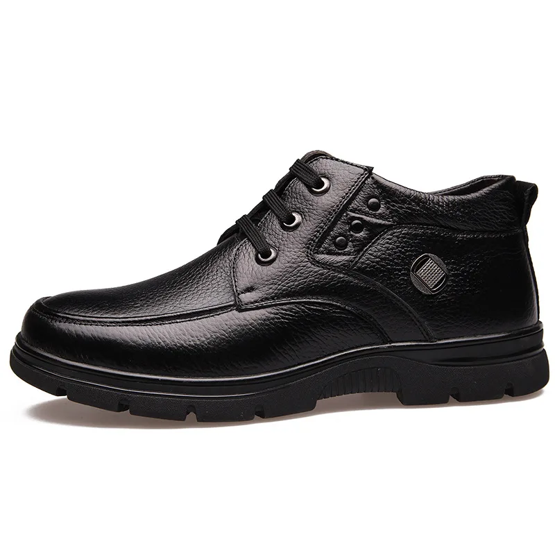 La 48 Coton Plus Chaussures Chaud Taille Cuir En Bottes Rembourré Nouveau Neige Véritable Noir Cheville marron 39 Hommes Hiver O0P8wkn