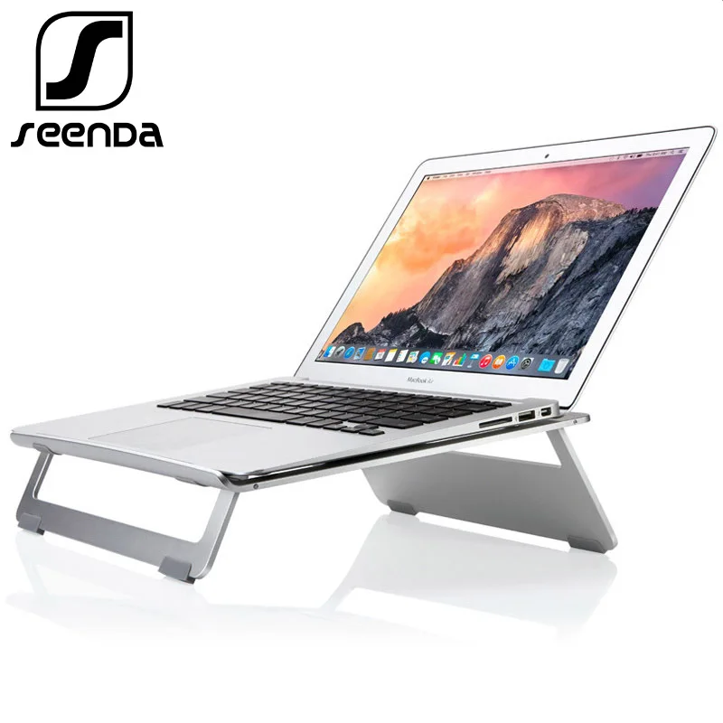 SeenDa Brand Silver Universal Aluminum Laptop Stand Tablet Holder Bracket Cooling Desk Pad for MacBook Pro Air 11\