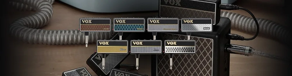 Усилитель для наушников Vox Amplug 2 Guitar/Bass, все модели-AC30, Classic Rock, Metal, Bass, Clean, Blues, Lead