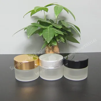

20pcs 15g Frosted Glass Jar, Empty Cream Jars, Cosmetic Packaging Pot With Lid For Hand cream mascara Container Free Shipping