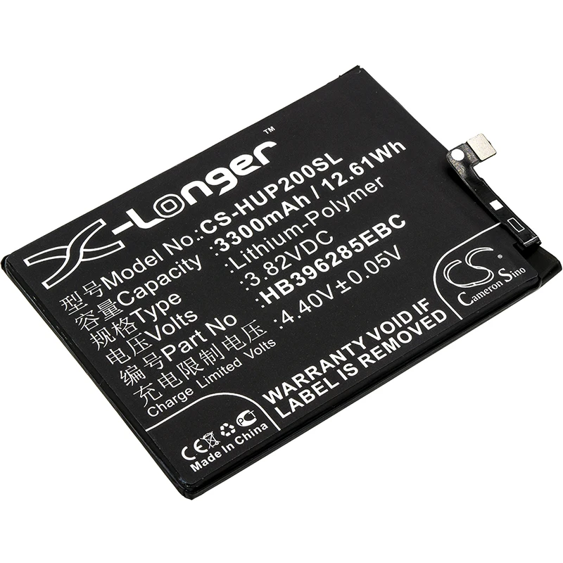 Cameron Sino Upgrade For Huawei HB396285EBC,HB396285ECW Mobile, SmartPhone Battery Li-Polymer 3300mAh / 12.61Wh Cameron Sino Upgrade For Huawei HB396285EBC,HB396285ECW Mobile, SmartPhone Battery Li-Polymer 3300mAh / 12.61Wh