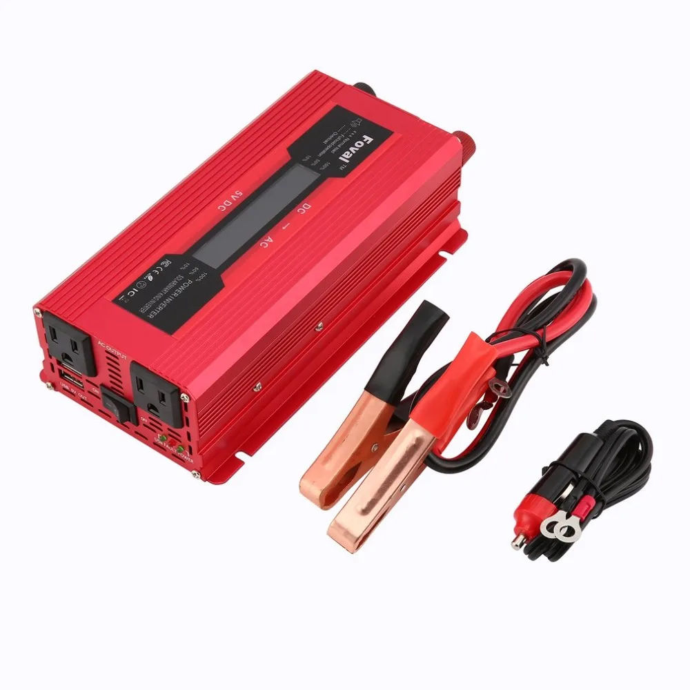 

Professional 2000W Power Inverter Converter DC 12V to AC 100-240V Car Charger with 4.2A 2 USB Ports Car Power Adapter