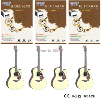 

Water Slide Guitar Decal Paper White Color Print By Laser Printer Packet Of 40 Sheets