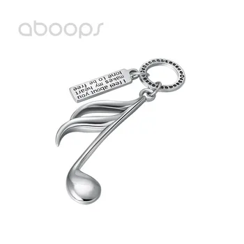 

Vintage 925 Sterling Silver Music Note Pendant for Men Women Free Shipping