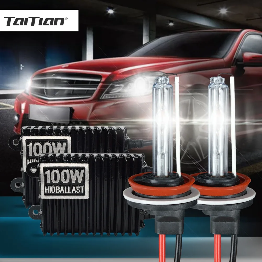 

Taitian 2Pcs H11 100W Hid Xenon ballast+55W Xenon Light 12V 3000K xenon h7 h8 bulb yellow h1 bulb H3 Car light 9005 9006 hb4