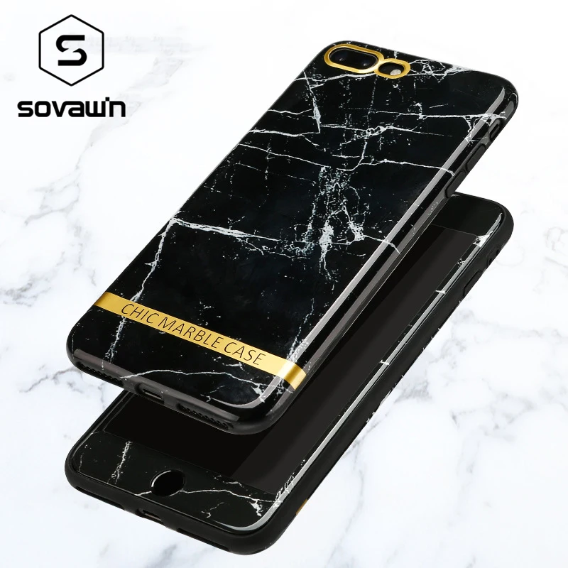 Чехлы для телефонов противоударный чехол iPhone 7 из ТПУ с мраморным рисунком 8