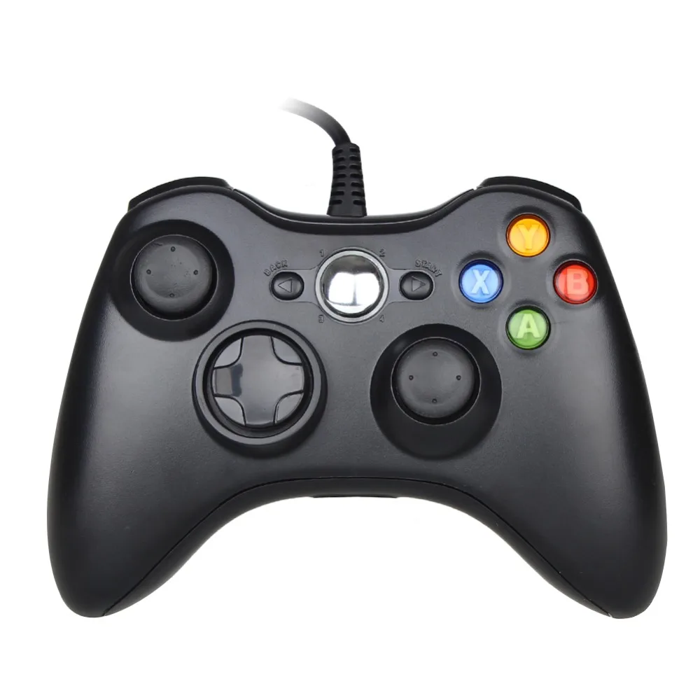 Черный/белый USB проводной геймпад контроллер для Xbox 360 джойстик для официального microsoft PC игровой контроллер для Windows 7/8/10