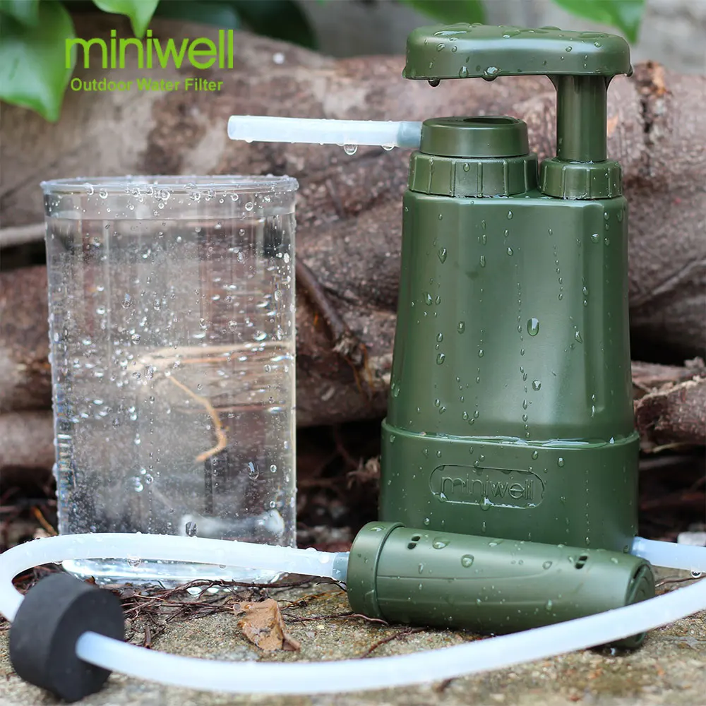 miniwell L610 Pumping Water Filter + L610 Filter Replacements(Includes Prefilter, Carbon Filter and Ultrafiltration Filter)