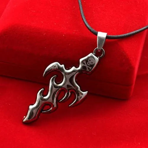 Men's cross necklace pendants silver black titanium 25x50cm DIY jewelry without chain cheap free shipping