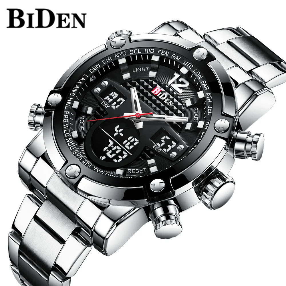 

2018 Luxury Brand Men Military Sport Watches Men's Digital Quartz Wristwatches Full Steel Waterproof Clock Men Relogio Masculino