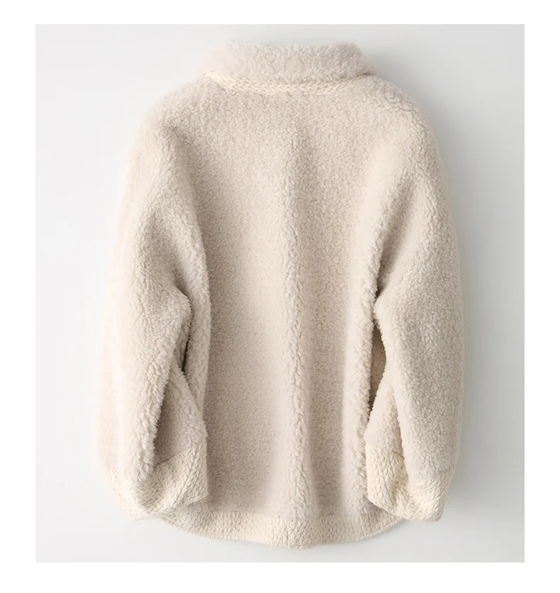 Новый натуральная шерсть пальто с мехом осень-зима стрижки овец шубы Женская одежда Европейский Винтаж куртка пальто Abrigo Mujer Z977