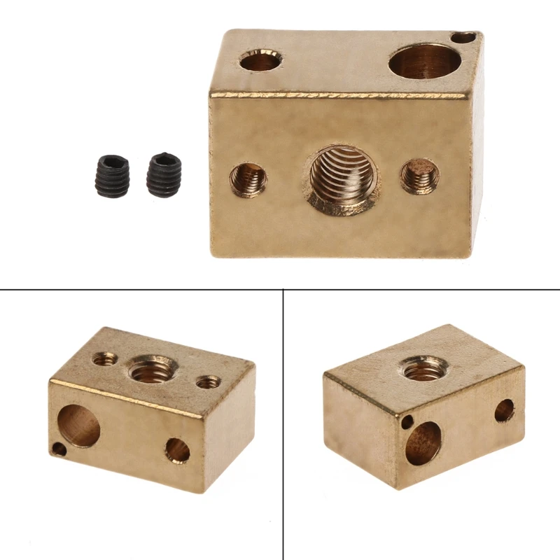 3D Printer Brass Heater Block for Copper Hotend High