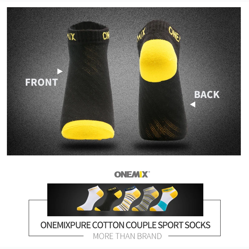 ONEMIX Comfortable Casual Men Women Cotton Socks Simple Striped Outdoor Sport Training 7 Pair On Random