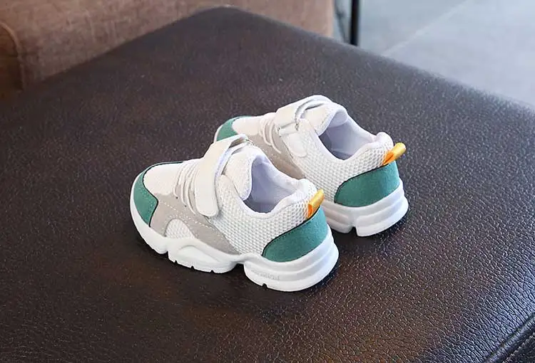 Children shoes 2019 new breathable mesh girls & boys running shoes patchwork PU children tennis sneakers kids athletic shoes (24)