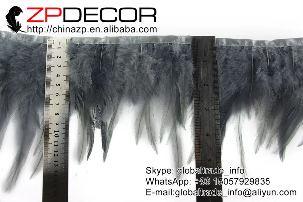 Gray Rooster Saddle Feather Trim (3)