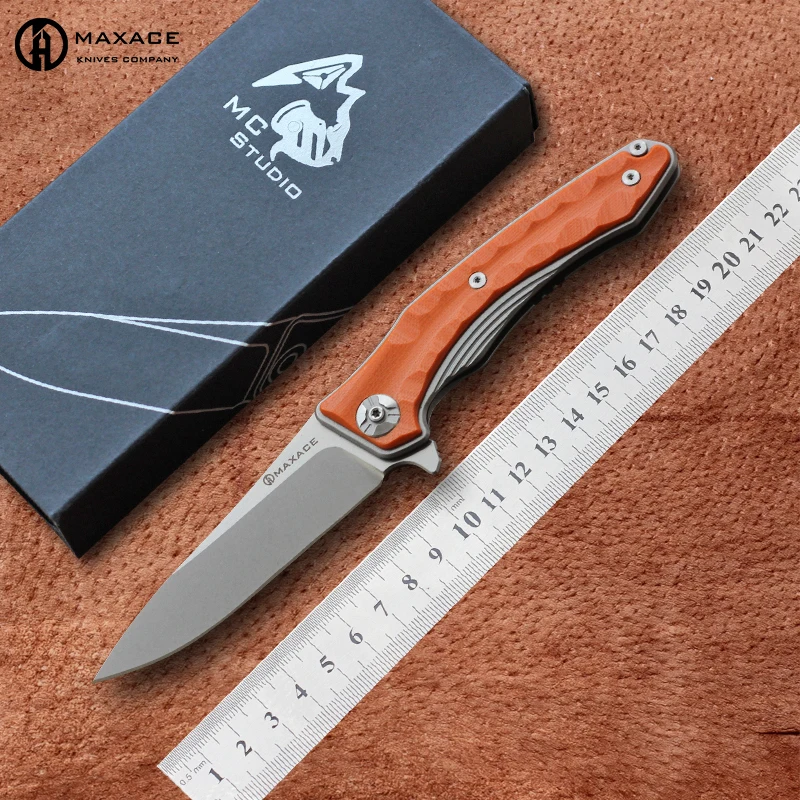 MAXACE Studio Полуночный Кот ZEALOT Складной нож 440C сталь G10 ручной Открытый Кемпинг Охота