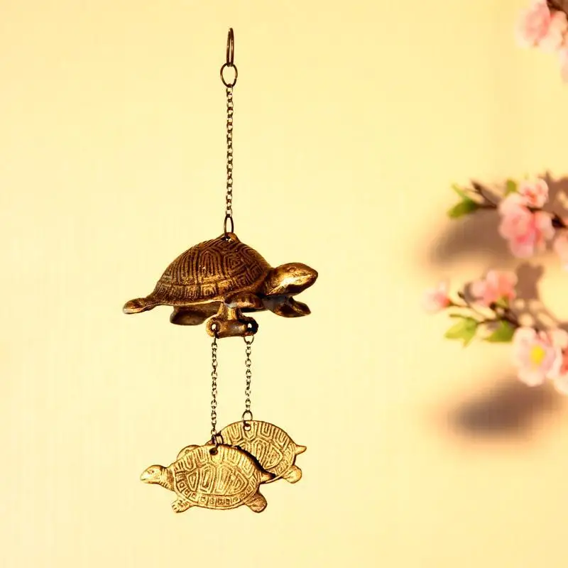 

Japanese Style Iron Casting Three Turtle Patio Decorative Wind Chimes/Wind Bells, Vintage Home/Balcony Decoration