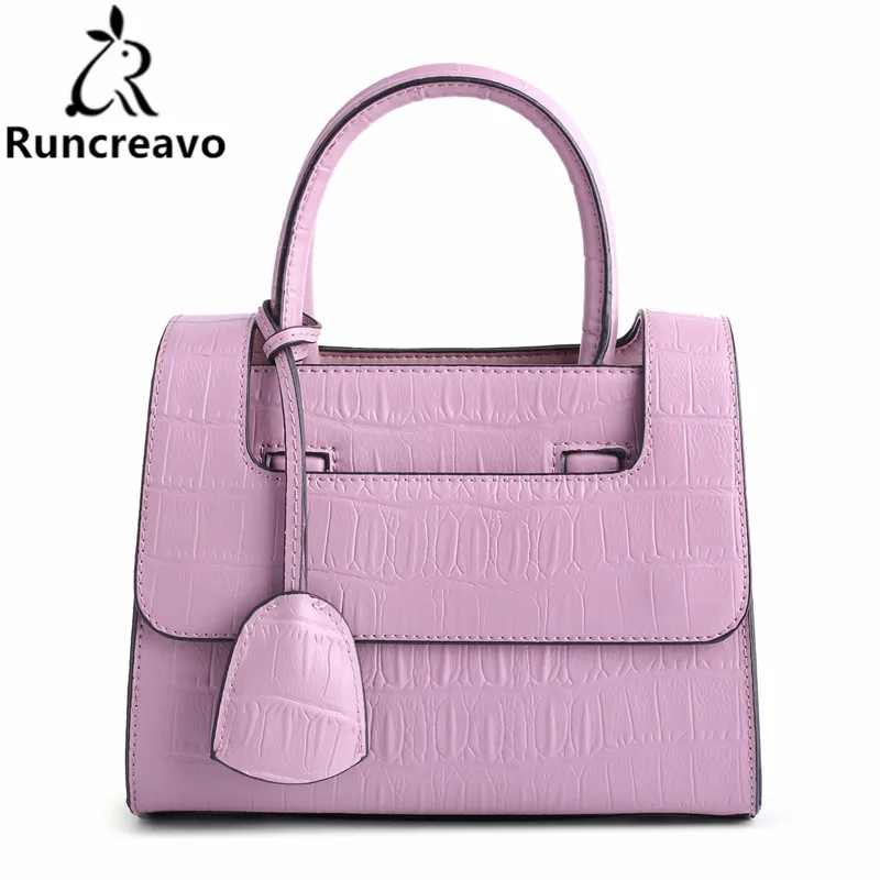 

2018 new genuine leather handbags crocodile pattern shoulder portable diagonal package small square package totes bolsa feminina