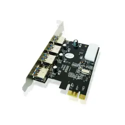 4 Порты и разъёмы USB 3.0 PCI Express Card PCIe USB 3.0 Host контроллер 4 x USB3.0 5 Гбит vl805 Chipest Россия оптовая продажа