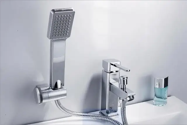 Lavatory Eka Copper Basin Mixer With Abs Hand Shower Single Hole Lavatory Eka Copper Basin Mixer With Abs Hand Shower Single Hole Installation Bathroom Faucet