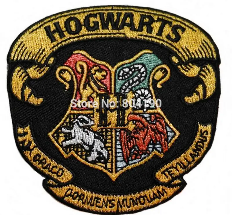

Harry Potter House of HOGWARTS Crest Emblem Embroidered Robe Iron On Patch rock retro applique wholesale dropship