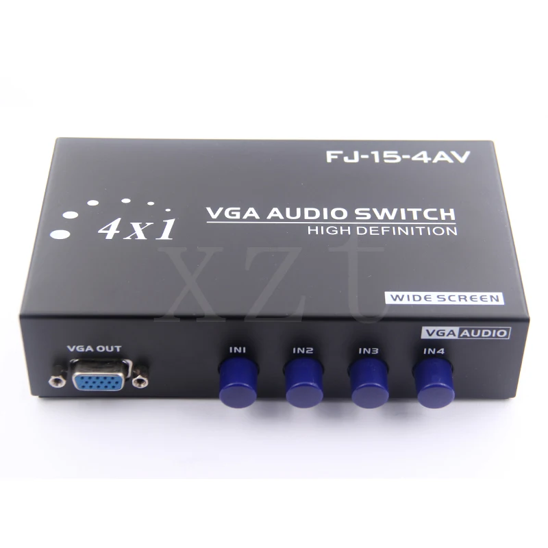 2019 новейший 4 портовый аудио + VGA коммутатор с общим доступом переключатель