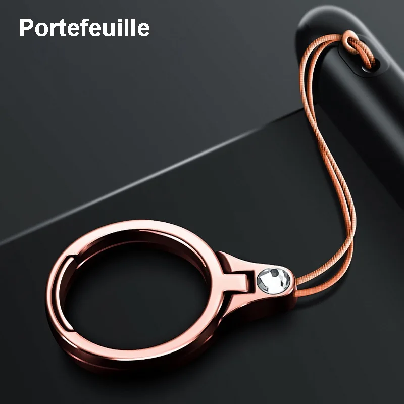 Portefeuille ремешок для Xiaomi Huawei телефоны ремешок на запястье iPhone 8 X Oneplus 3 t ключи металлический палец кольцо держатель мобильного телефона ремешки