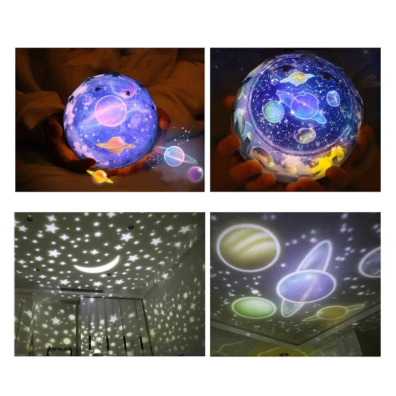 Цветной волшебный сверлильный проектор Fantasy Universe Star Light умный вращающийся светодиодный ночник креативный USB свет подарок на день рождения