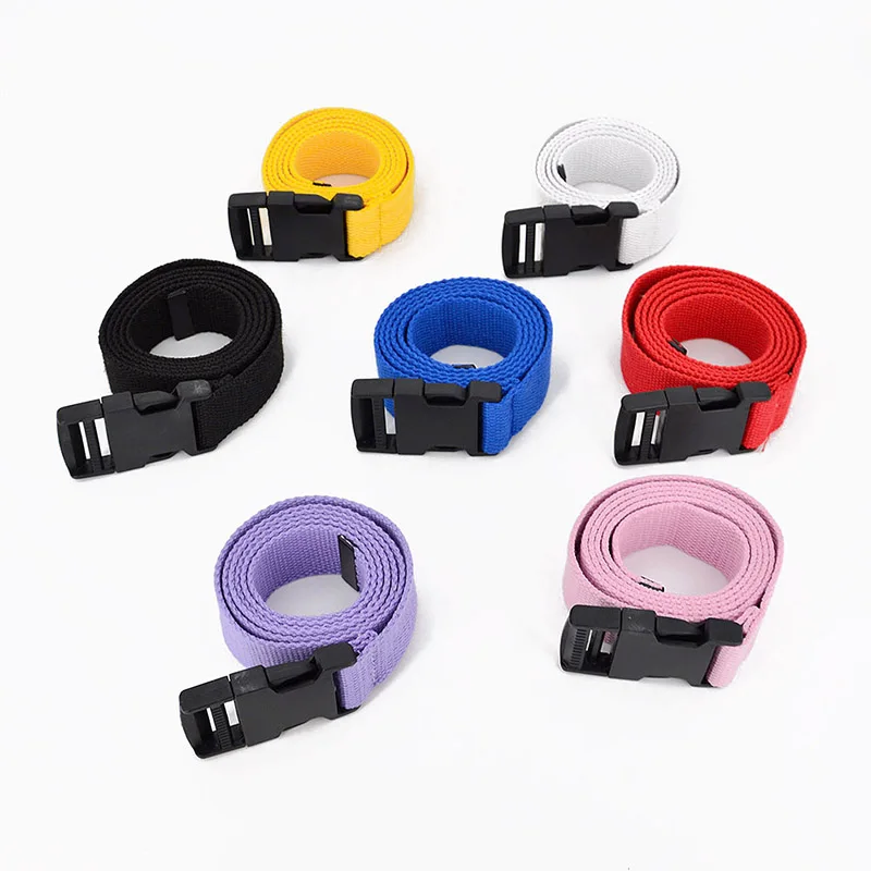 Fashion Black Canvas Belt for Women Casual Female Waist Belts with Plastic Buckle Harajuku Solid Color Long Belts ceinture femme - Image 2