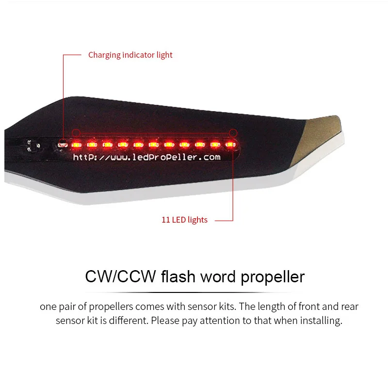 LED light Propeller USB Charging Low Noise Blade Prop Propellers for DJI mavic 2 pro Zoom Drone Accessories 1 (6)