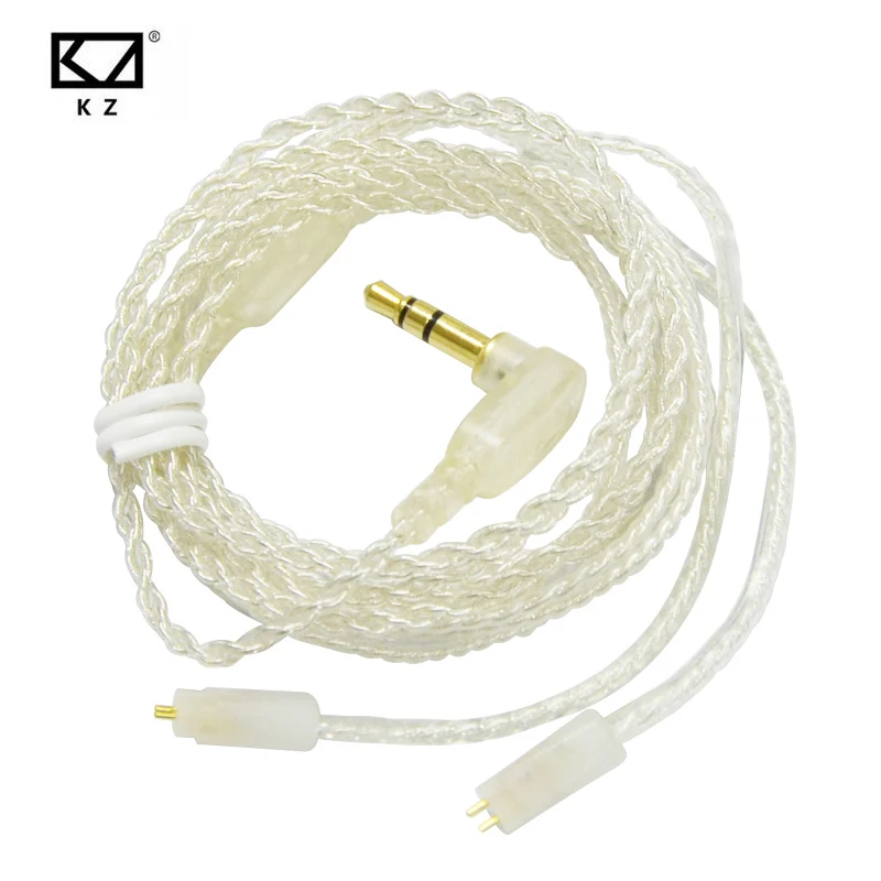 

KZ ZST ED12 ZS6 ZS5 Cable 2pin 0.75 mm Upgraded Silver Plated Cable Earphone Upgrade Cable for KZ earphone KZ ZST ED12 ZS5 ZS6