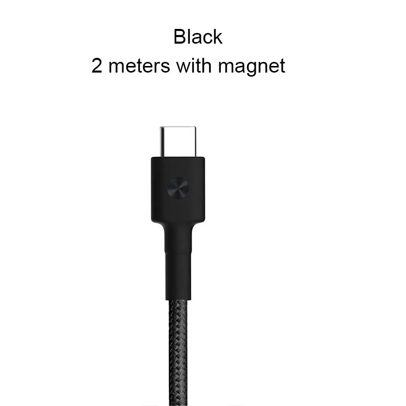 Usb-кабель Xiaomi ZMI Lightning для iPhone X, 8, 7, 6 Plus, кабель type-C, кабель для зарядки и передачи данных для OnePlus, магнитный кабель для зарядки, 1 м, 2 м, 0,3 м - Цвет: 2M for Type -c Black