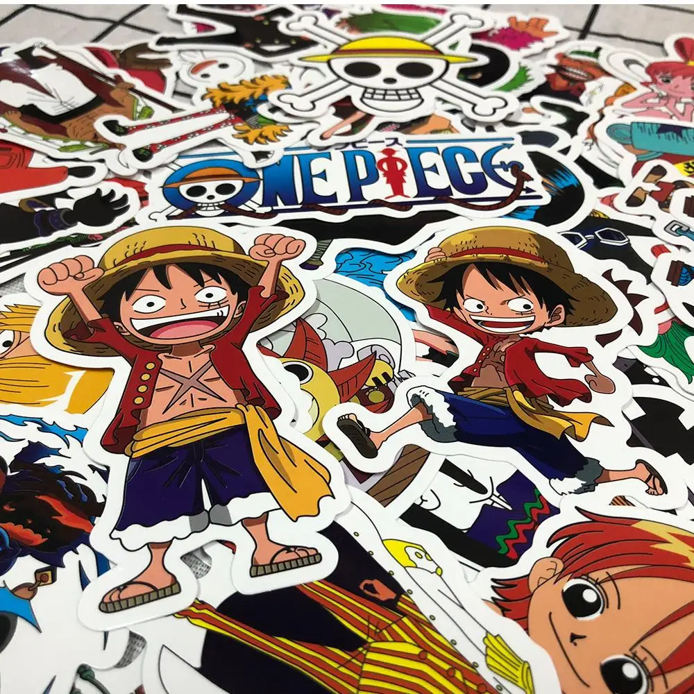 48 шт ПВХ один кусок наклейки Мода Обезьяна D. Luffy водонепроницаемый для чемодана