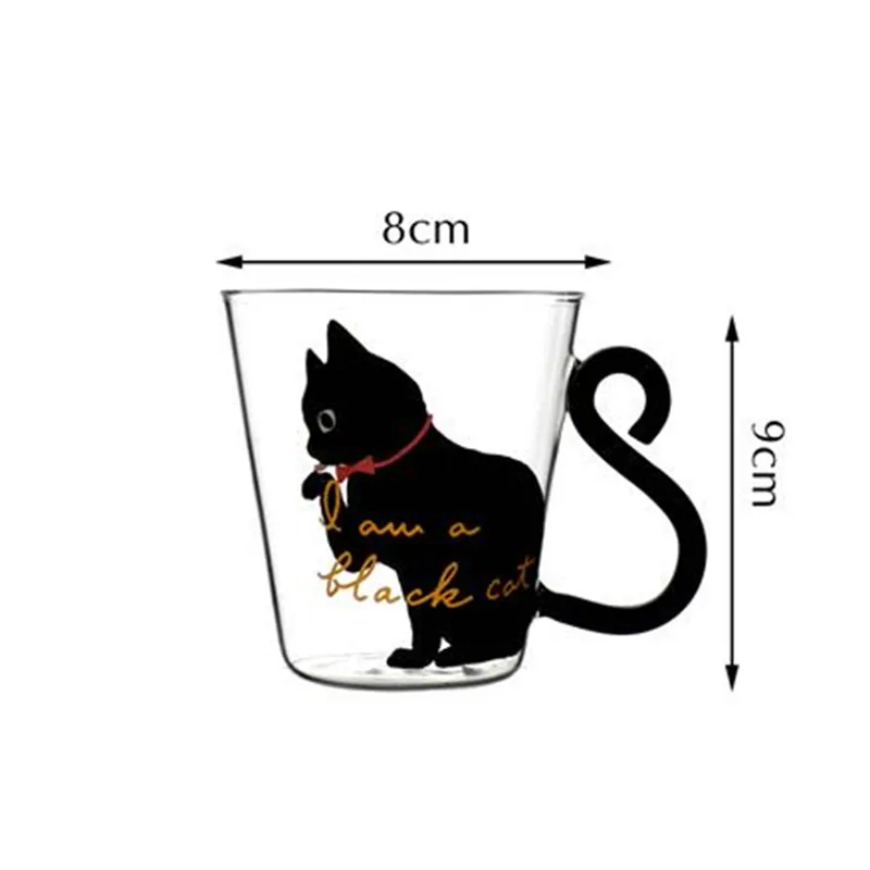 Милый креативный Кот Китти стеклянная кружка чашка чай чашка Молоко Кофе Кружки креативный подарок посуда для напитков домашний офис чашка