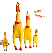 1 pçs brinquedos do cão squeaky gritando frango animais de estimação brinquedos soando pato cão mastigar brinquedos engraçados brinquedos molar squeaky mastigar seguro brinquedo de borracha s m l