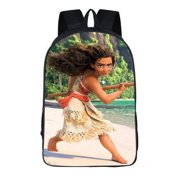 

2018 Newest 16 Inch Schoolbag for Kids Ocean Moana 3D Print Cartoon School Backpack Mochila For Girls Bookbags High Quality Bags