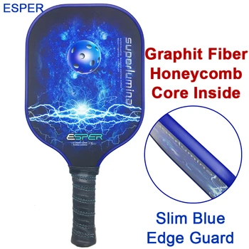 

ESPER Pickleball Paddle Graphite Pickleball Racket Honeycomb Composite Core Ultra Cushion Grip Low Profile Edge Bundle Racquet