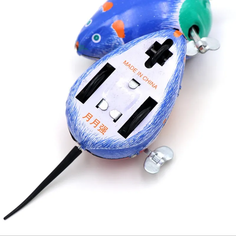 Classic Clockwork Vintage Tin Toys Mouse Wind Up Toys Mental Walking Mechanical Tin Mouse collection decoration W230