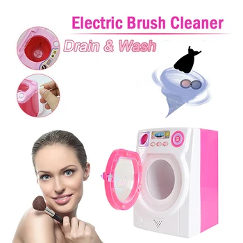 

Mini Makeup Brush Cleaning Electric Washing Machine Toys Pretend Play Kids Toys Children Housekeeping Toys Gift