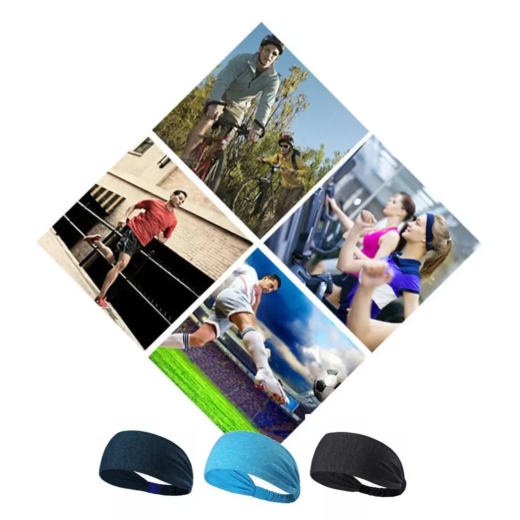 Велоспорт Йога Спортивная Повязка от пота Для мужчин Sweatband для Для мужчин Для женщин головные повязки для йоги головы Налобные повязки спортивные безопасности