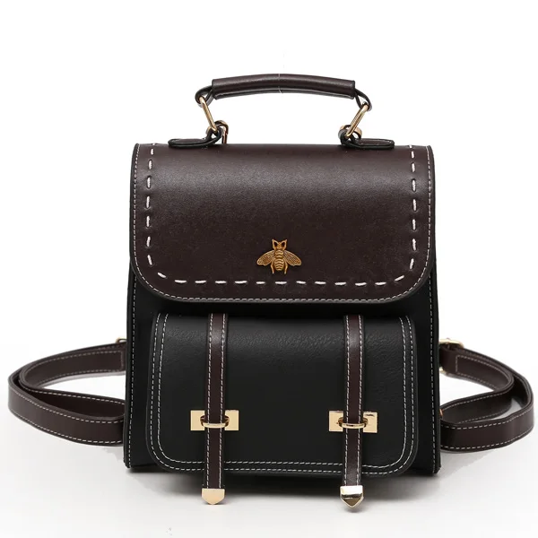 

Little Bee Vintage Pu Leather Women Backpack Simple Preppy Style Backpack Women Famous College Backpack Women mochilas