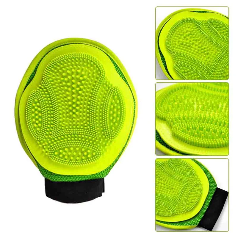 Cat Glove for Animals Combing Cats Grooming Hackle Excellent Green