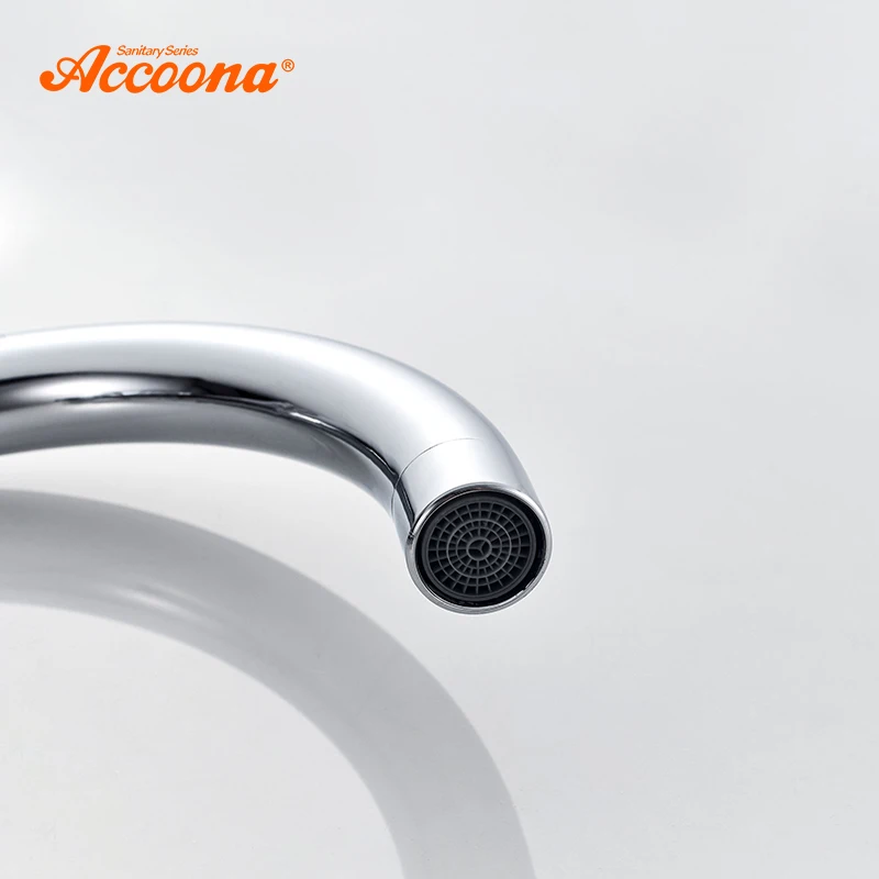 Accoona кухонный кран 360 градусов Поворотный смеситель мойки кран с одной ручкой горячей и холодной раковины классический хромированный кран A4555