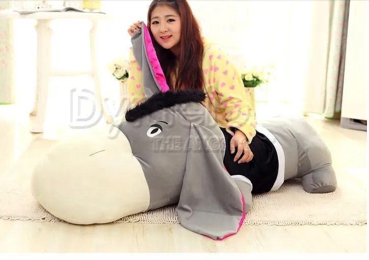 stuffed animal prone donkey plush toy 140cm donkey doll about 39 inch sleeping pillow toy p0572