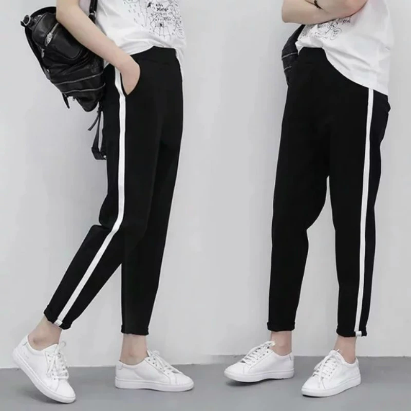 Hot Summer Spring Fashion Ladies One Two Three Stripes