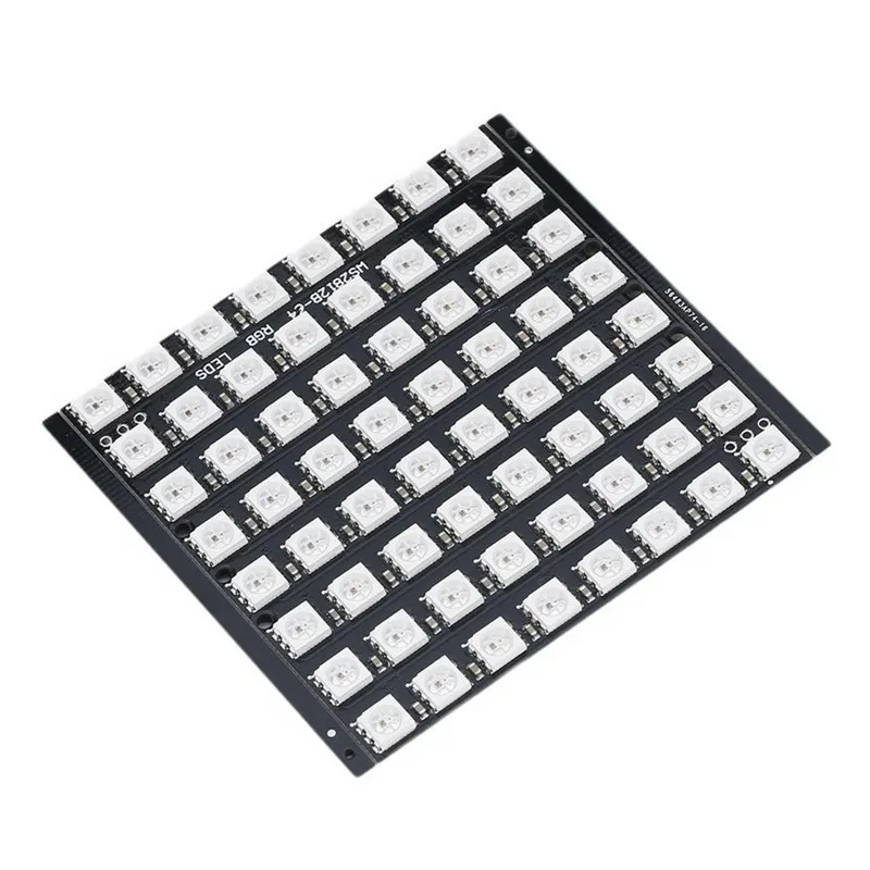 64 LED Matrix WS2812 LED 8x8 5050 RGB Full-Color Driver Board For Arduino New